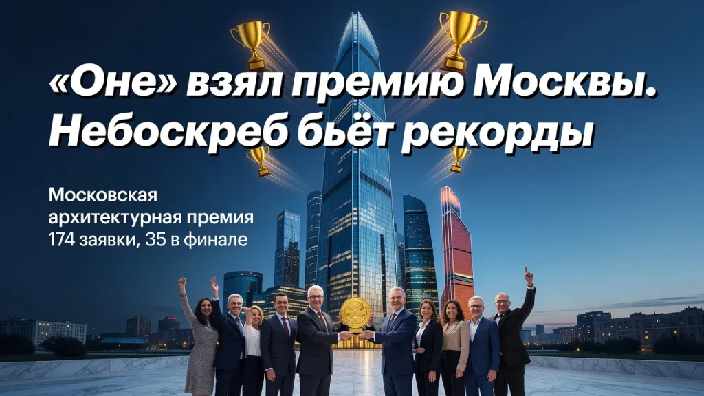 «Оне» взял премию Москвы. Небоскреб бьёт рекорды