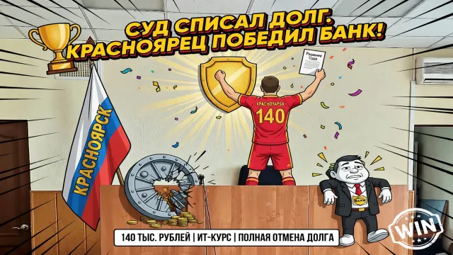 Суд списал долг. Красноярец победил банк!